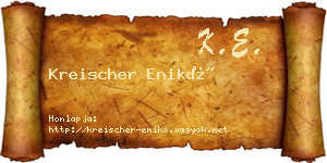 Kreischer Enikő névjegykártya